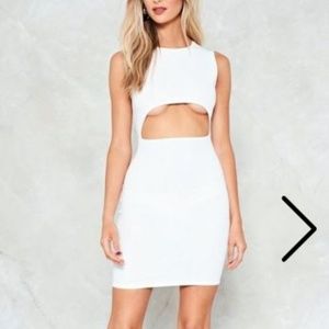 $5 SALE Nastygal White Bodycon Dress